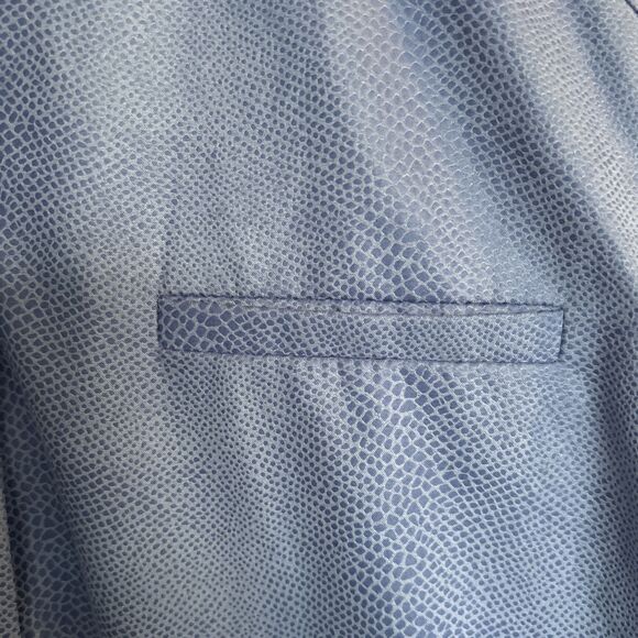 Chico's Women’s Faux Suede Snakeskin Zipper Jacket Purple 3/4 Sleeve Size 2 - Picture 2 of 10